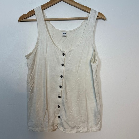 Old Navy Women’s White Button-Front Tank Top - Size S - Picture 2 of 5